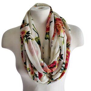 Candie’s Vintage Inspired Boho Floral Infinity Scarf O/S